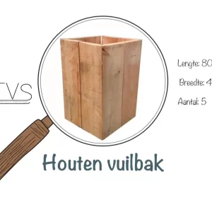 Houten vuilbak