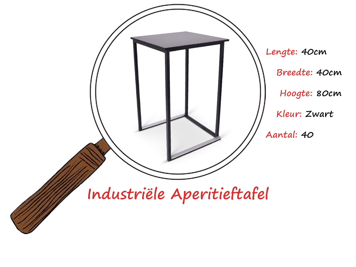 Industriële aperitieftafel